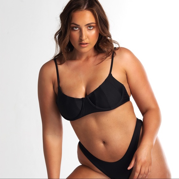 New LaHana Two Piece Bikini Helena Black seamless - Picture 5 of 9